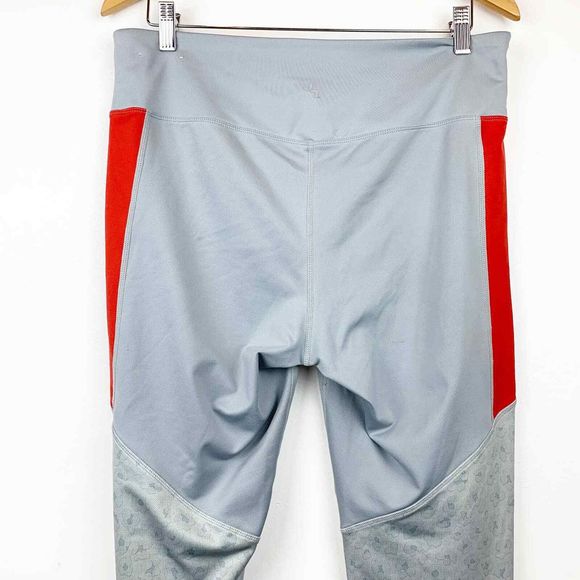 JoyLab Joy Lab Athletic Yoga Pants Leggings Gray Burnt Orange Floral XL - Picture 7 of 11